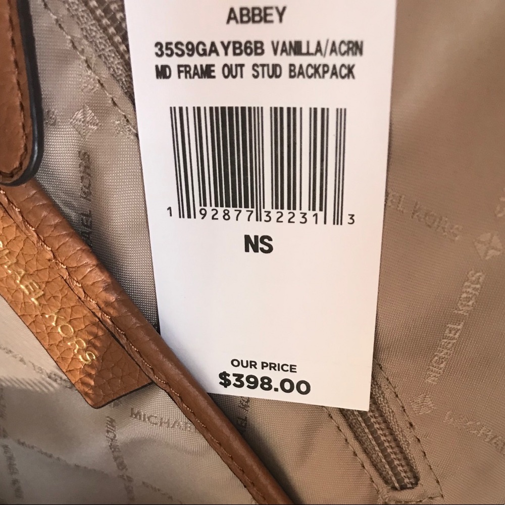 Michael Kors Abbey Medium Frame Backpack Vanilla W - Picture 8 of 8